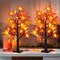 2 Pack 24 Inch Prelit Fall Maple Tree Decor with 48 LED Timer